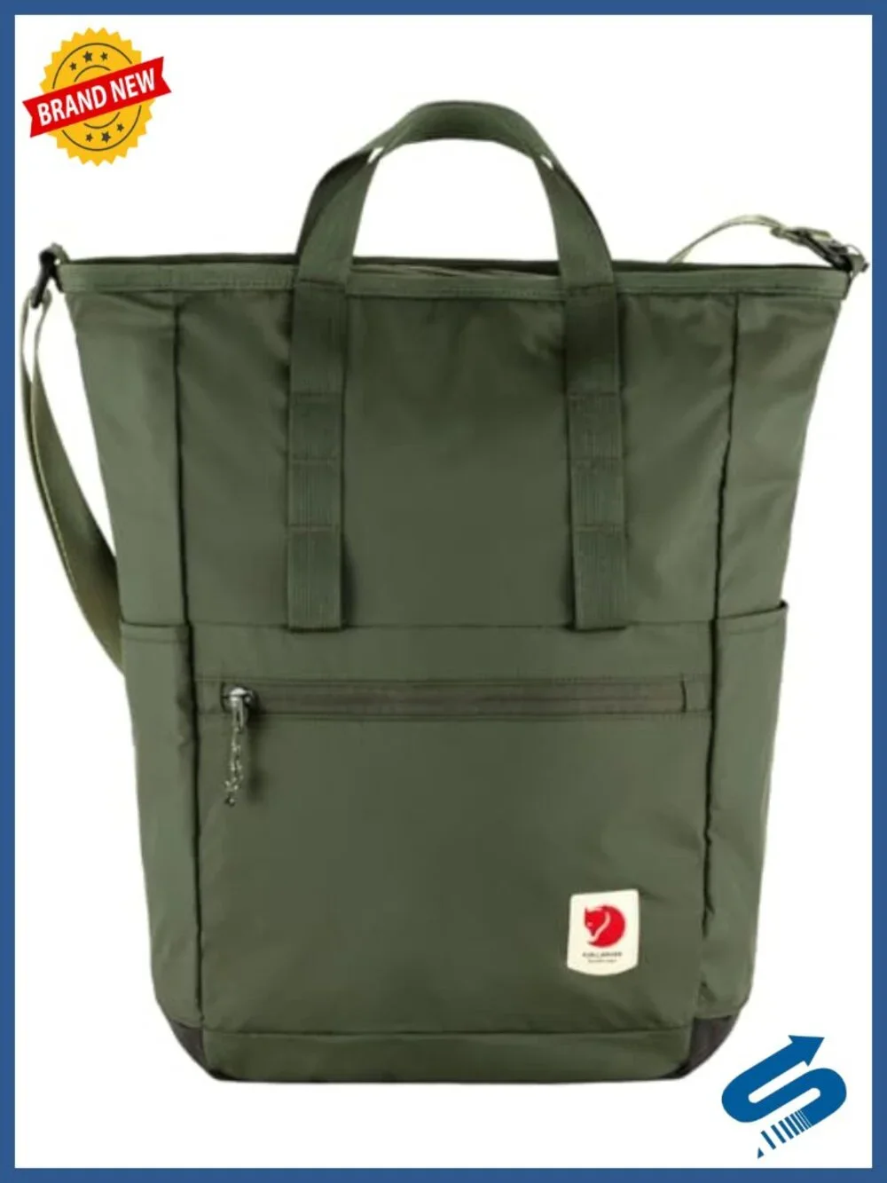 Water-Resistant Nylon Convertible Tote Backpack Lightweight Travel Daypack